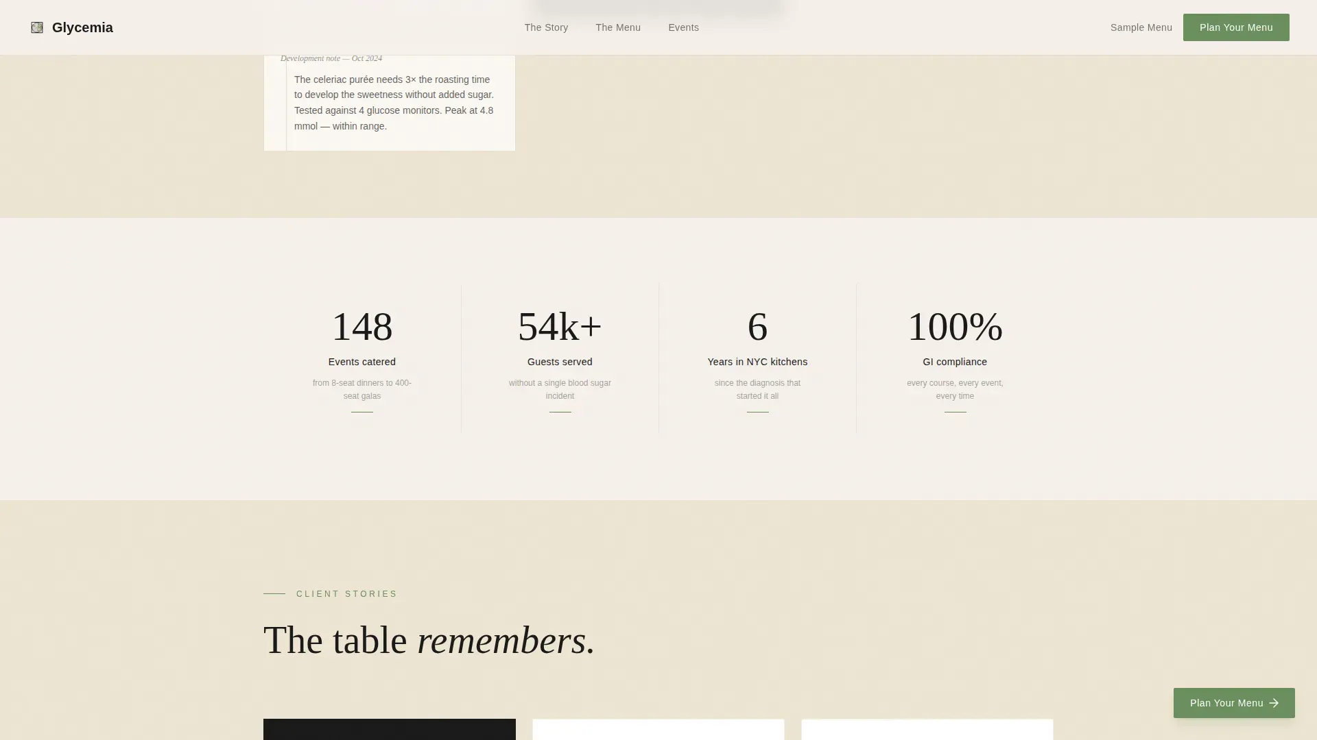 Premium Diabetic Catering | Free Website Template | Rocket