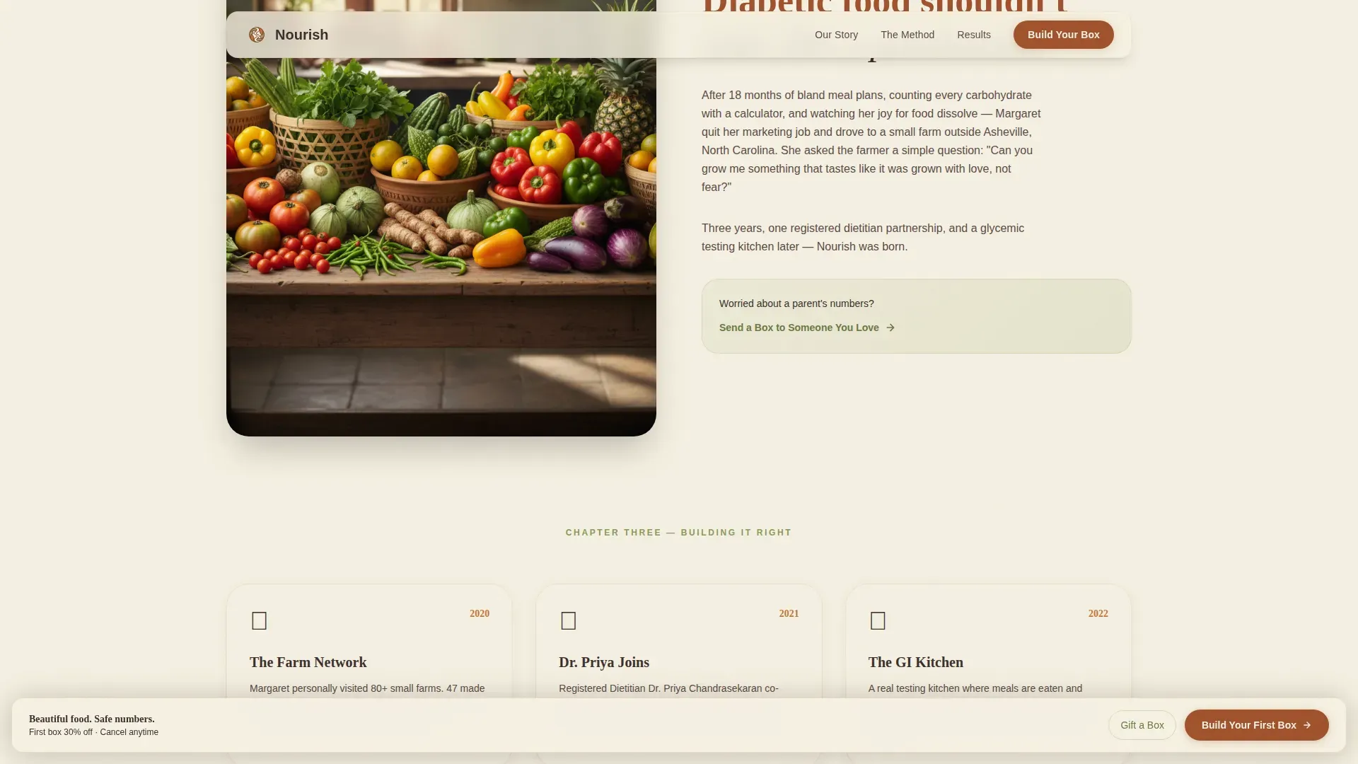 Diabetic Meal Kit | Free Website Template | Rocket