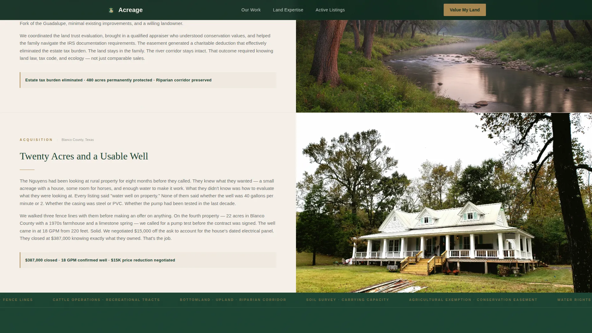 Farm & Ranch Real Estate Portfolio Website Template
