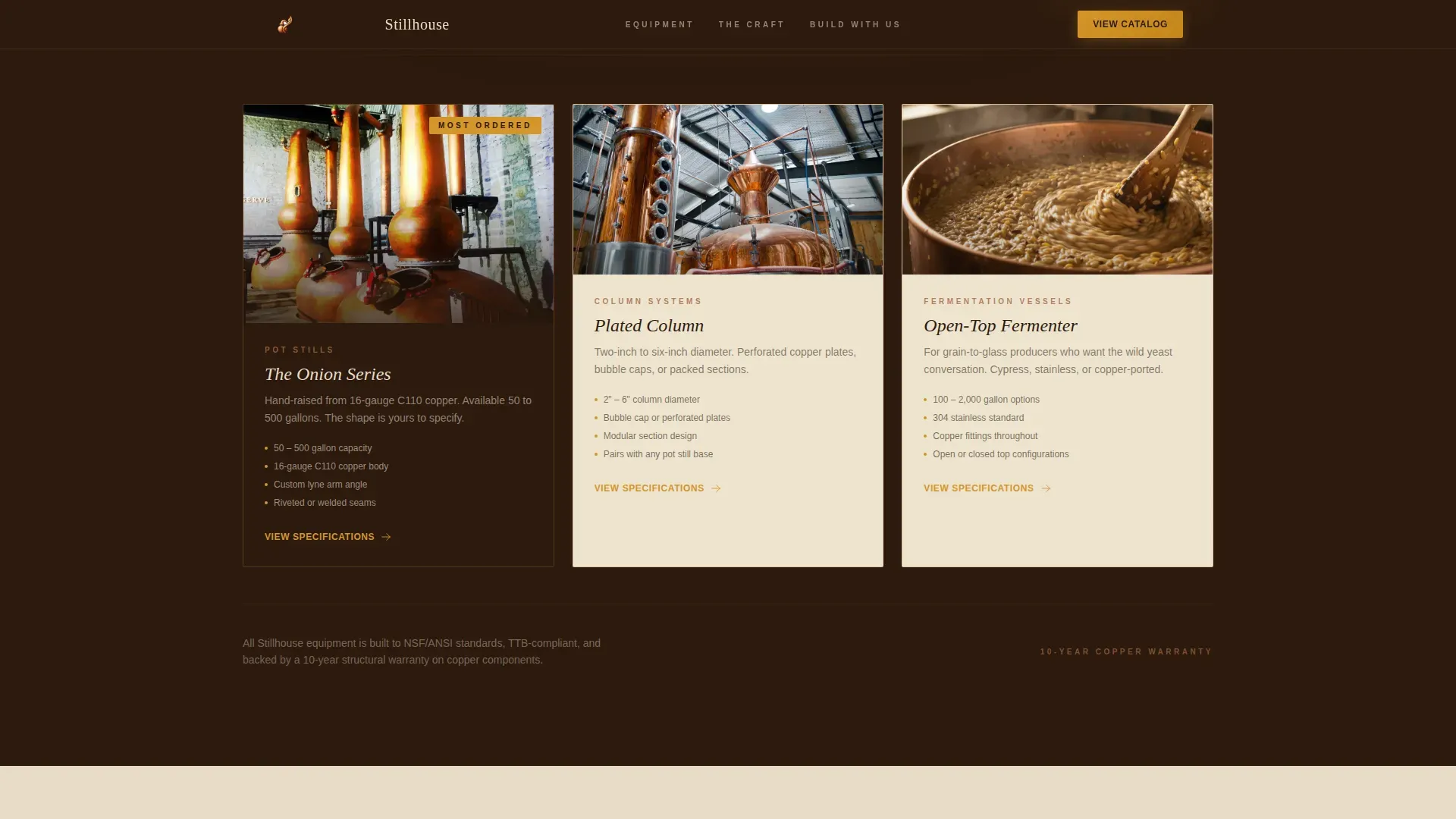 Distillery & Spirits Pricing Website Template