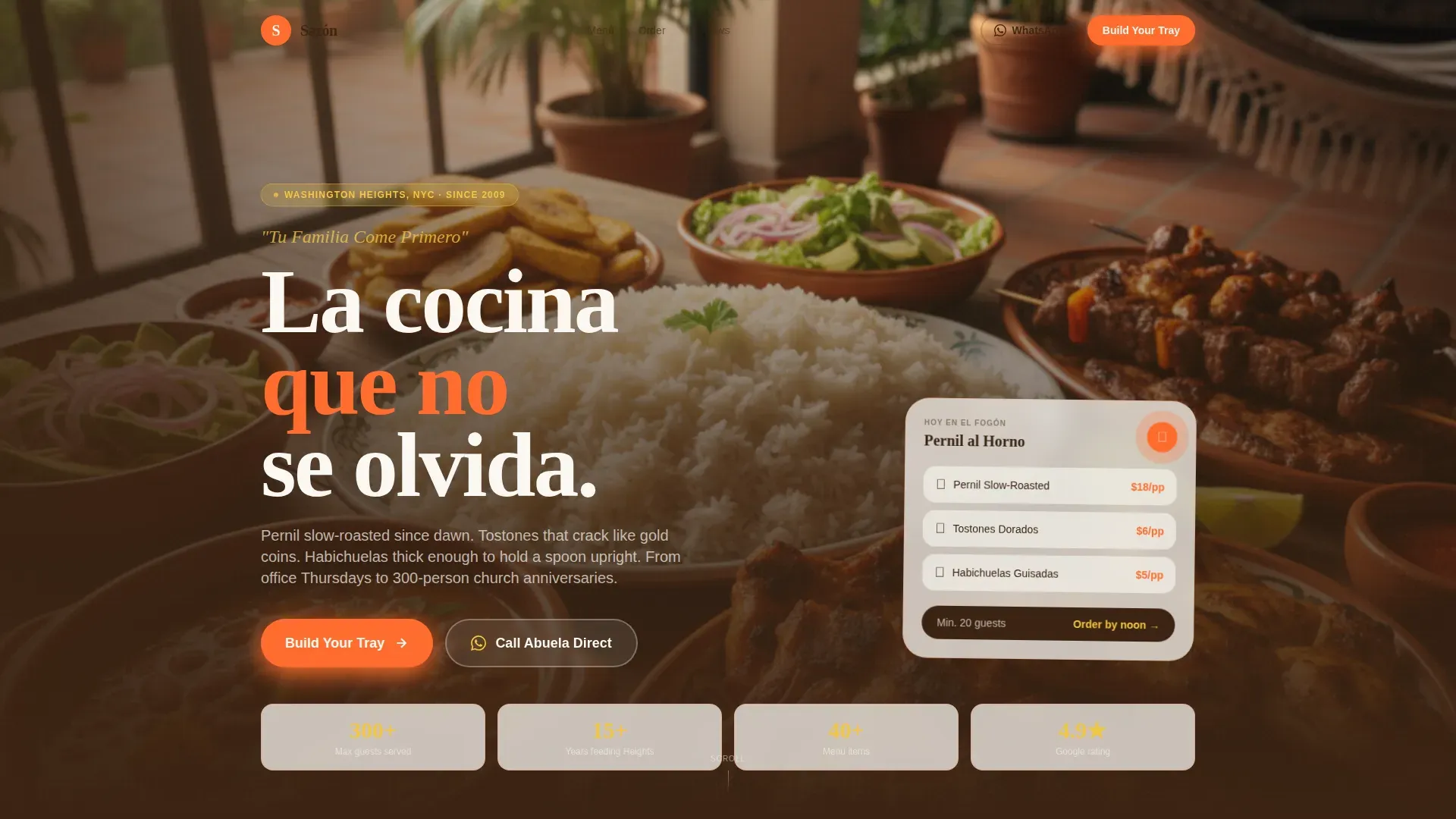 Authentic Dominican Catering | Free Website Template | Rocket