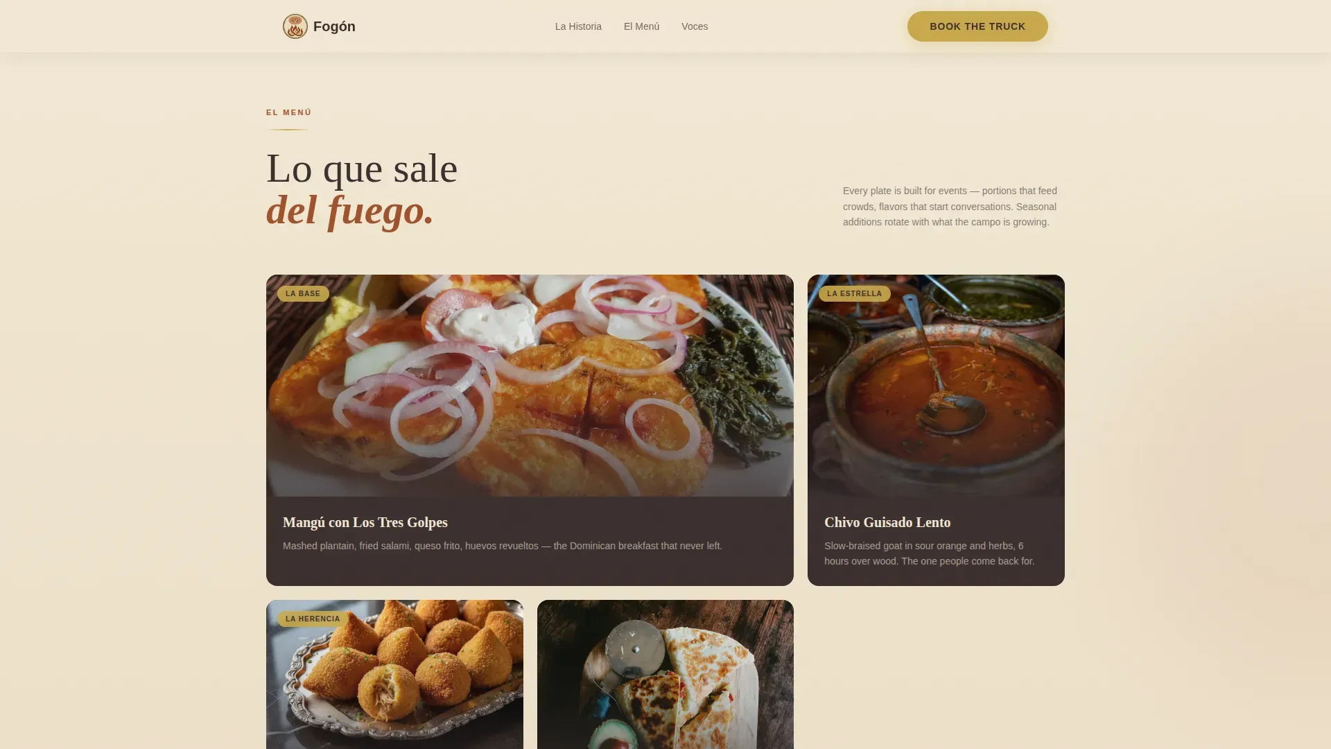 Dominican Food Truck | Free Website Template | Rocket