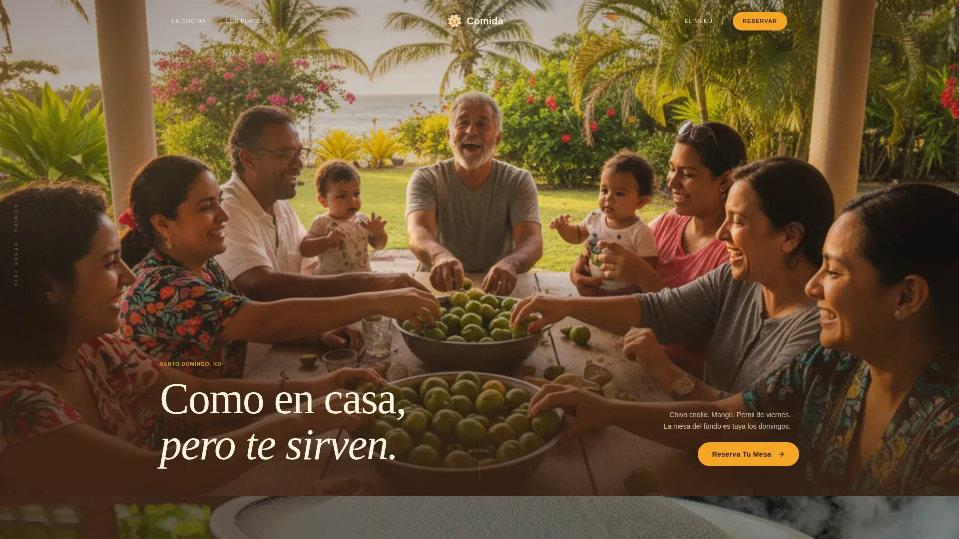 Authentic Dominican Restaurant | Free Website Template | Rocket