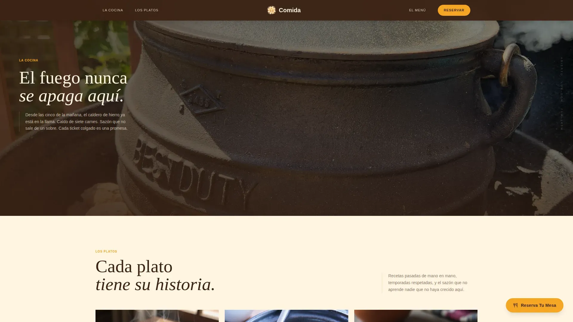 Authentic Dominican Restaurant | Free Website Template | Rocket