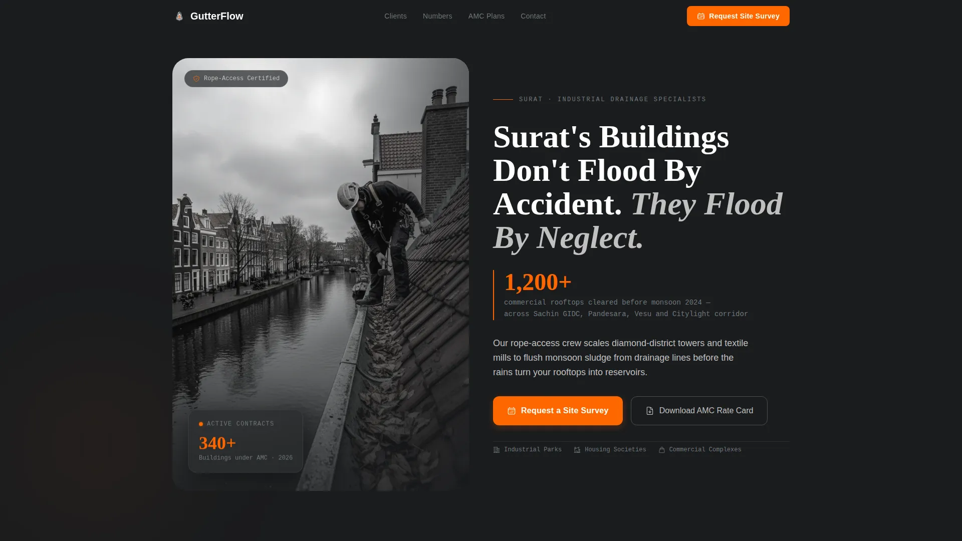 Industrial Drainage | Free Website Template | Rocket