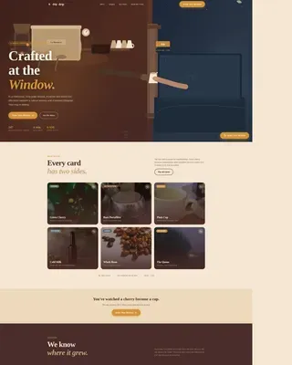 Drive-Through Specialty Coffee & Ordering Website Template
