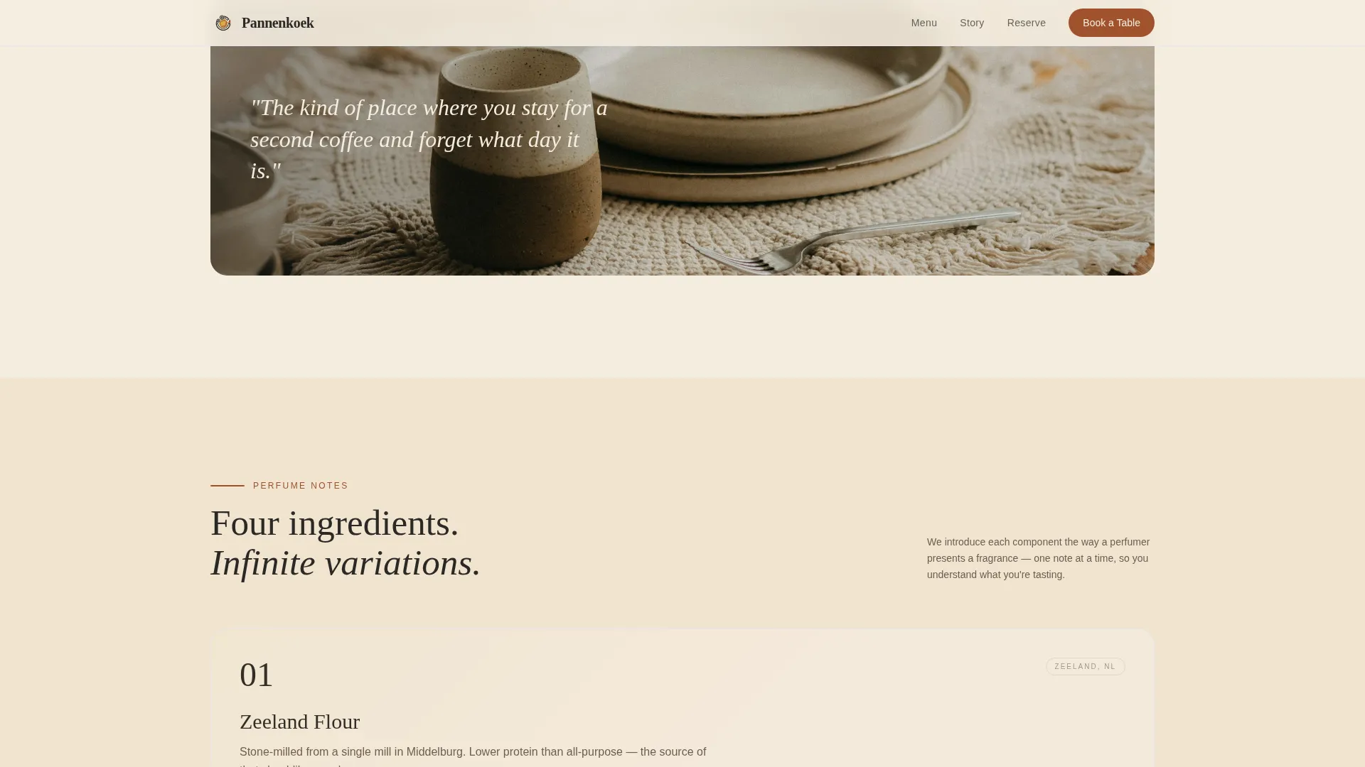 European Specialty Dining Booking Website Template