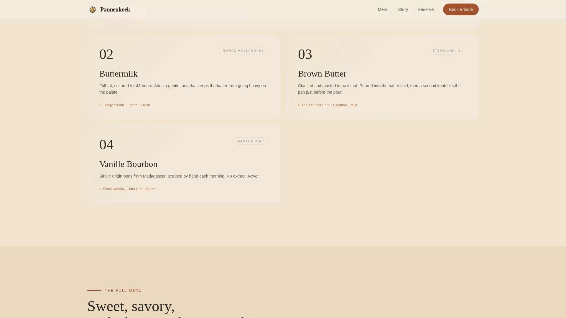 European Specialty Dining Booking Website Template