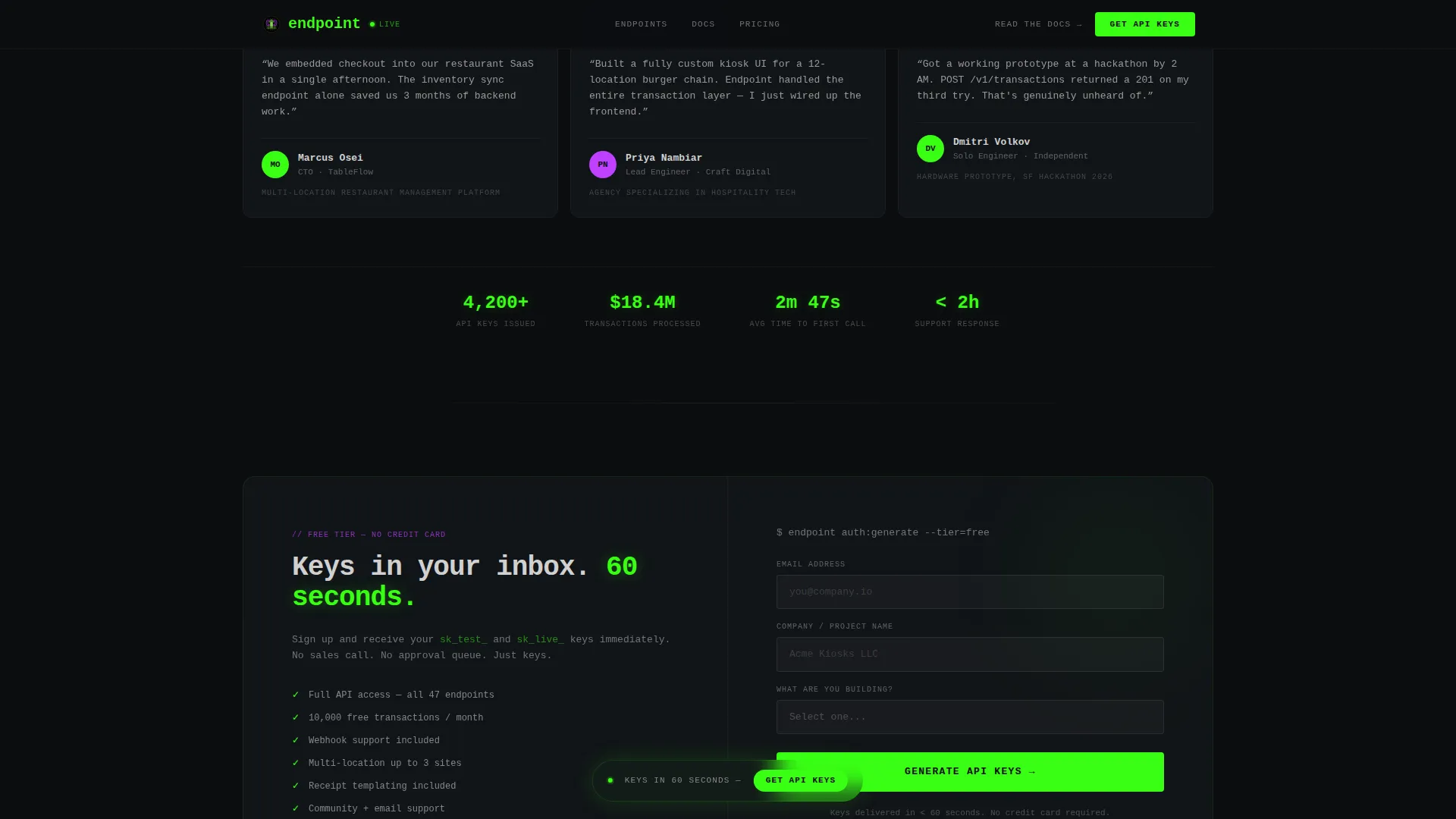 API-First Enterprise Software Professional Website Template