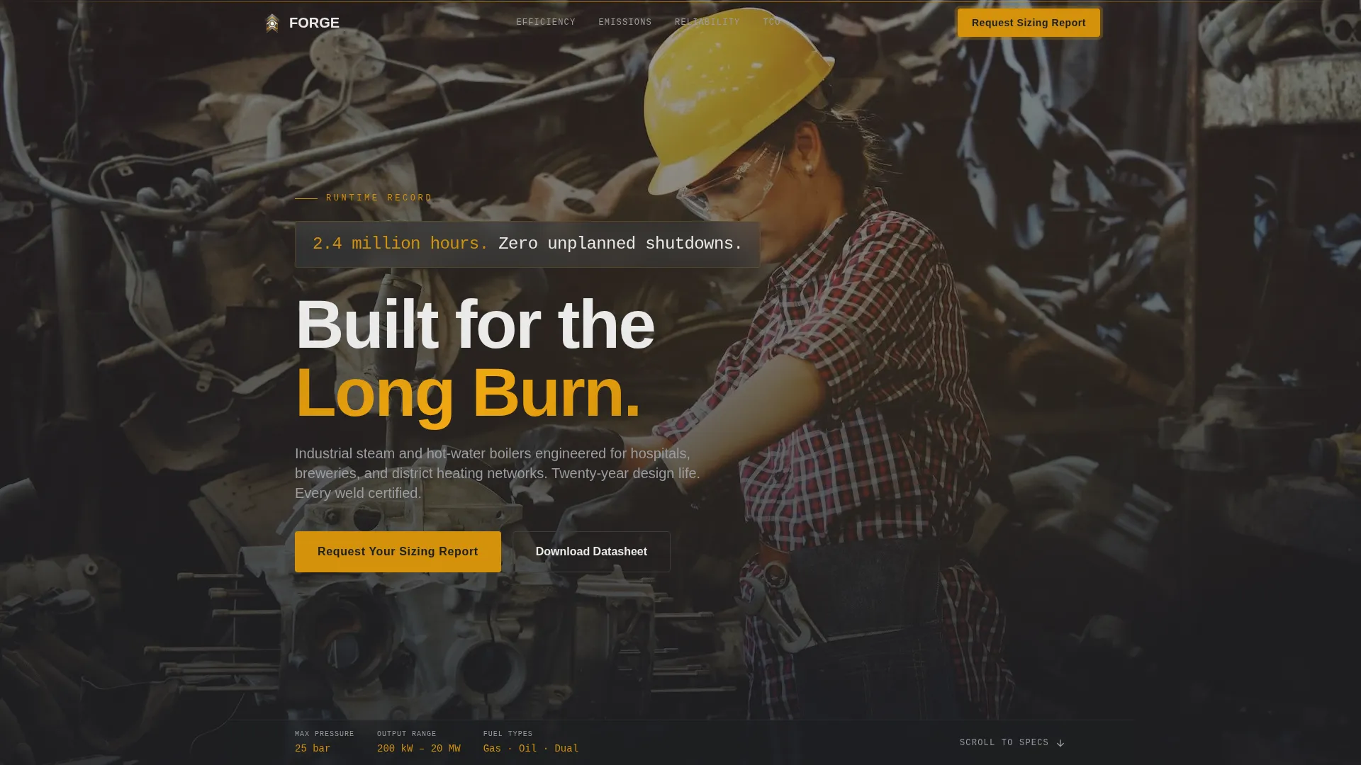 Component & Equipment Manufacturing Professional Website Template
