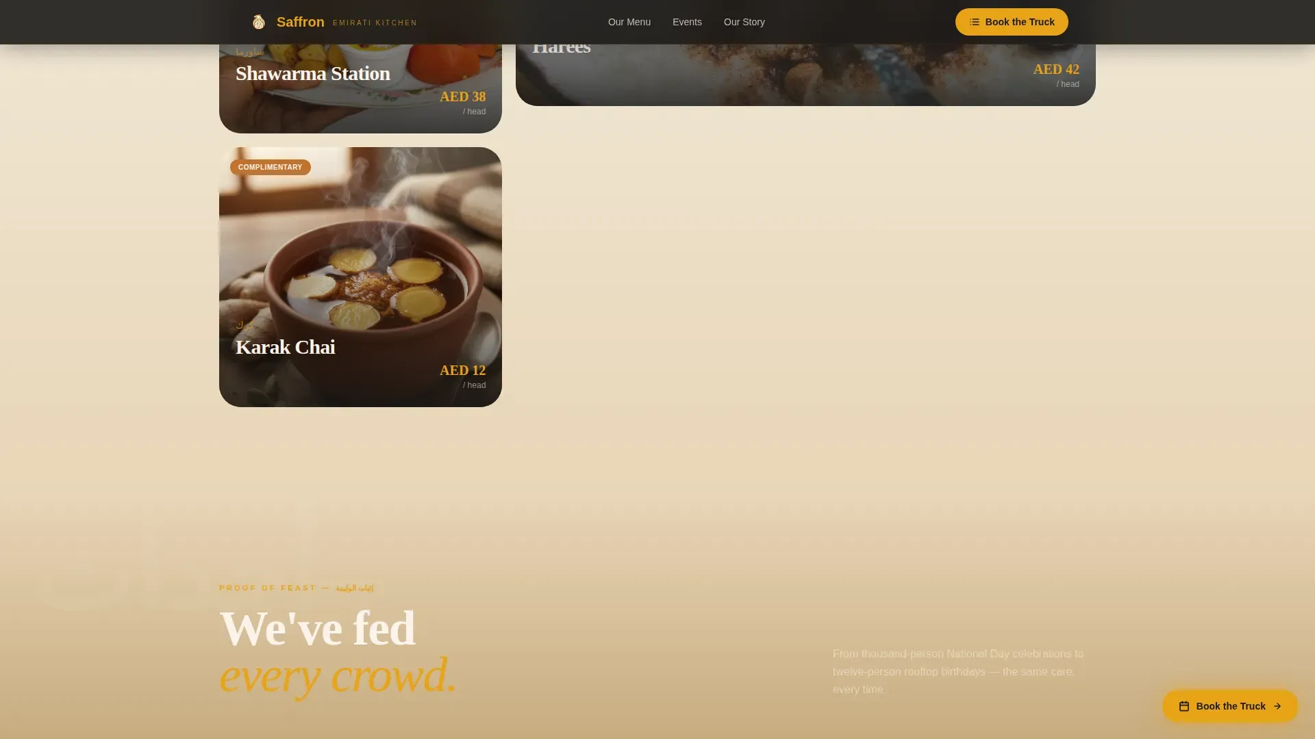 Middle Eastern Cuisine & Dining Booking Website Template