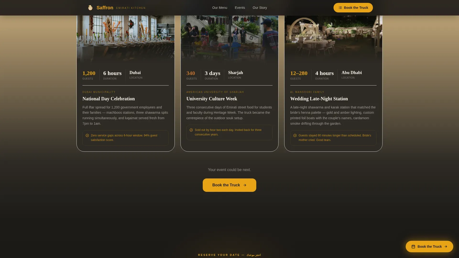 Middle Eastern Cuisine & Dining Booking Website Template
