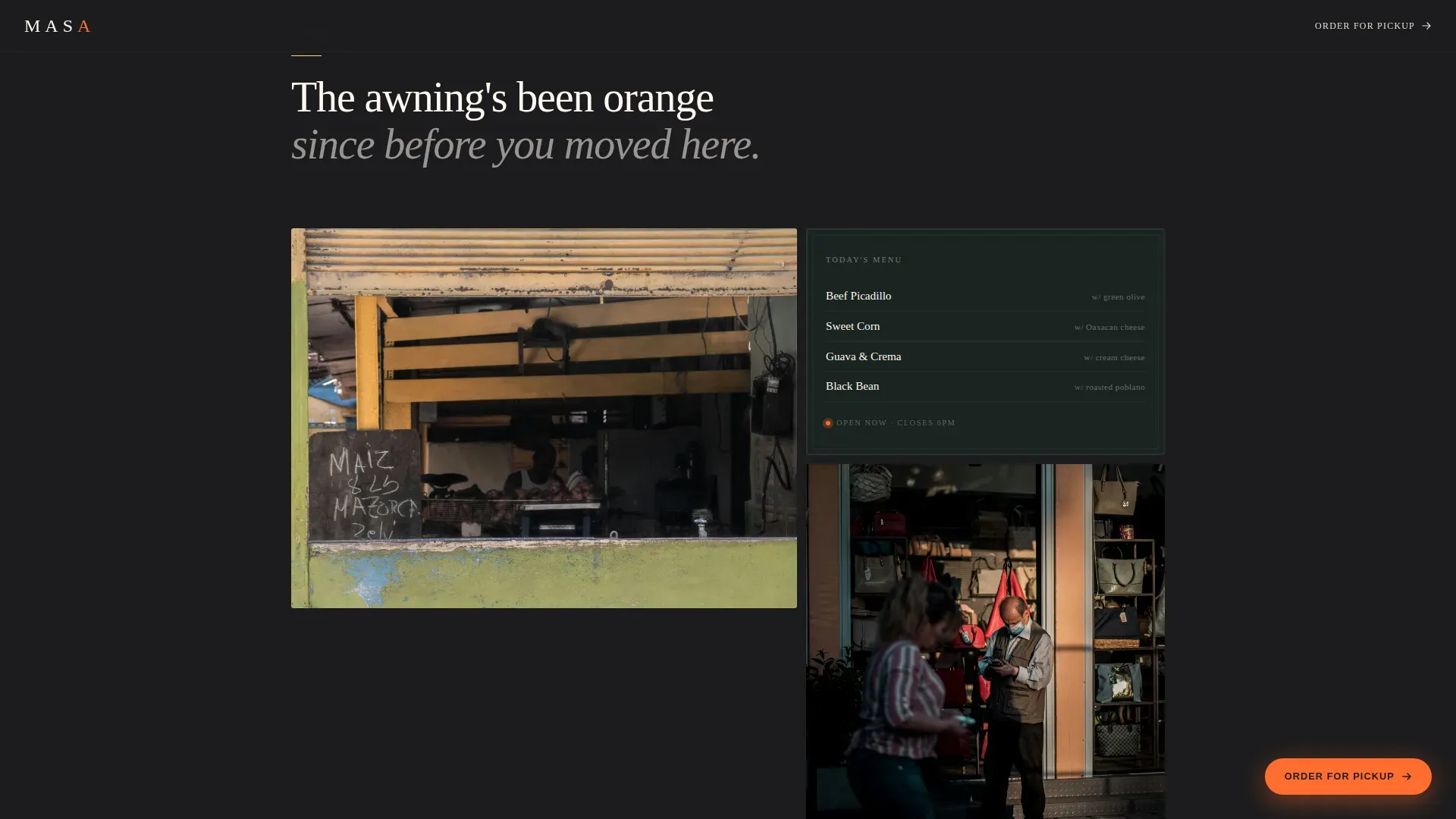 Empanada Shop | Free Website Template | Rocket
