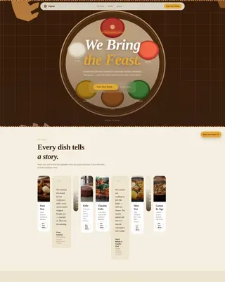 Ethiopian Catering Landing Page Template | Communal Feast