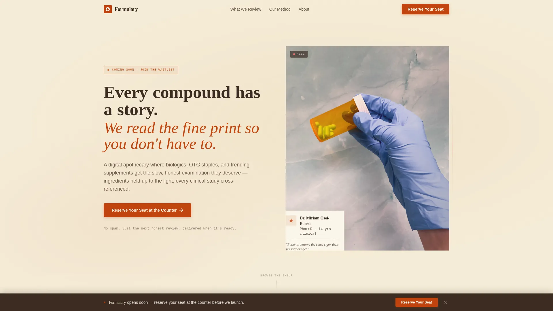 Pharmaceutical Blog & Media Pre-Launch Website Template