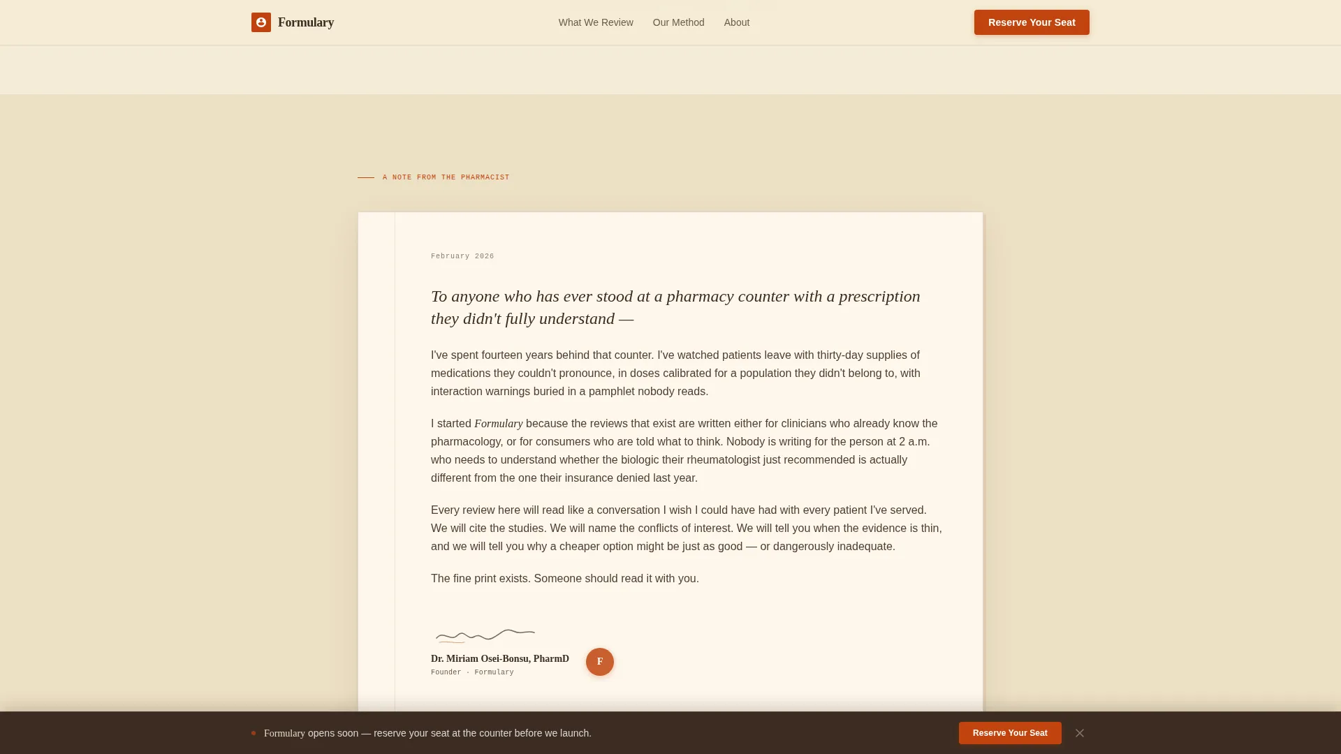 Pharmaceutical Blog & Media Pre-Launch Website Template