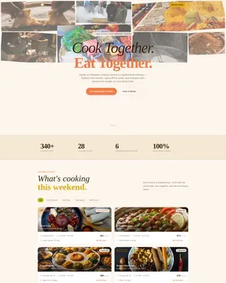 Ethiopian Cooking Class Landing Page Template