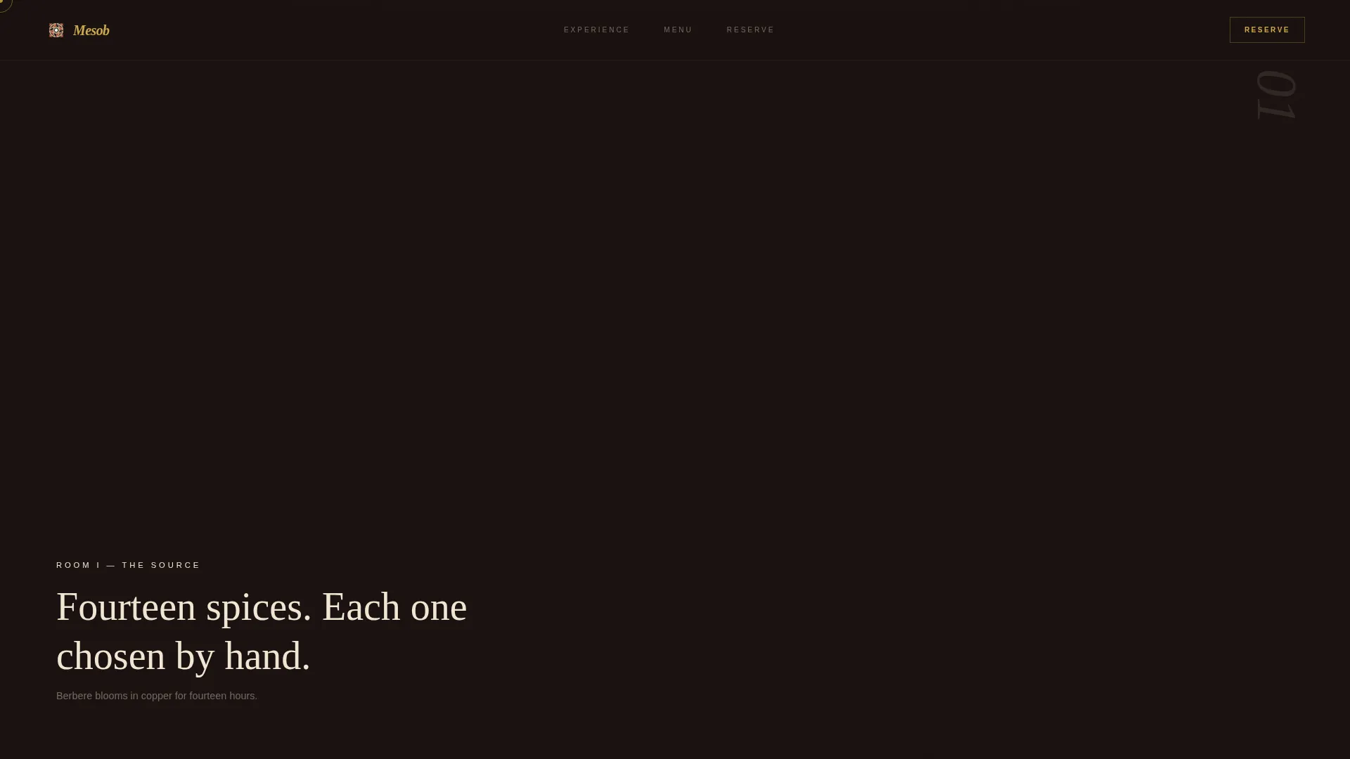 Immersive Ethiopian Fine Dining Landing Page Template