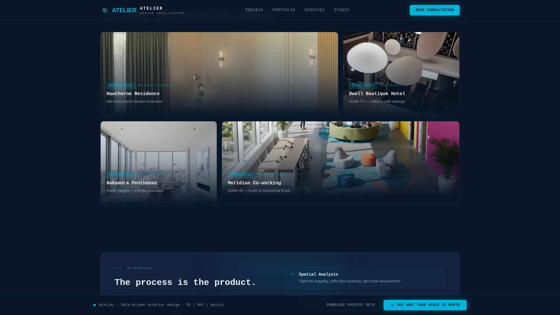Interior Design Digital Presence Portfolio Website Template