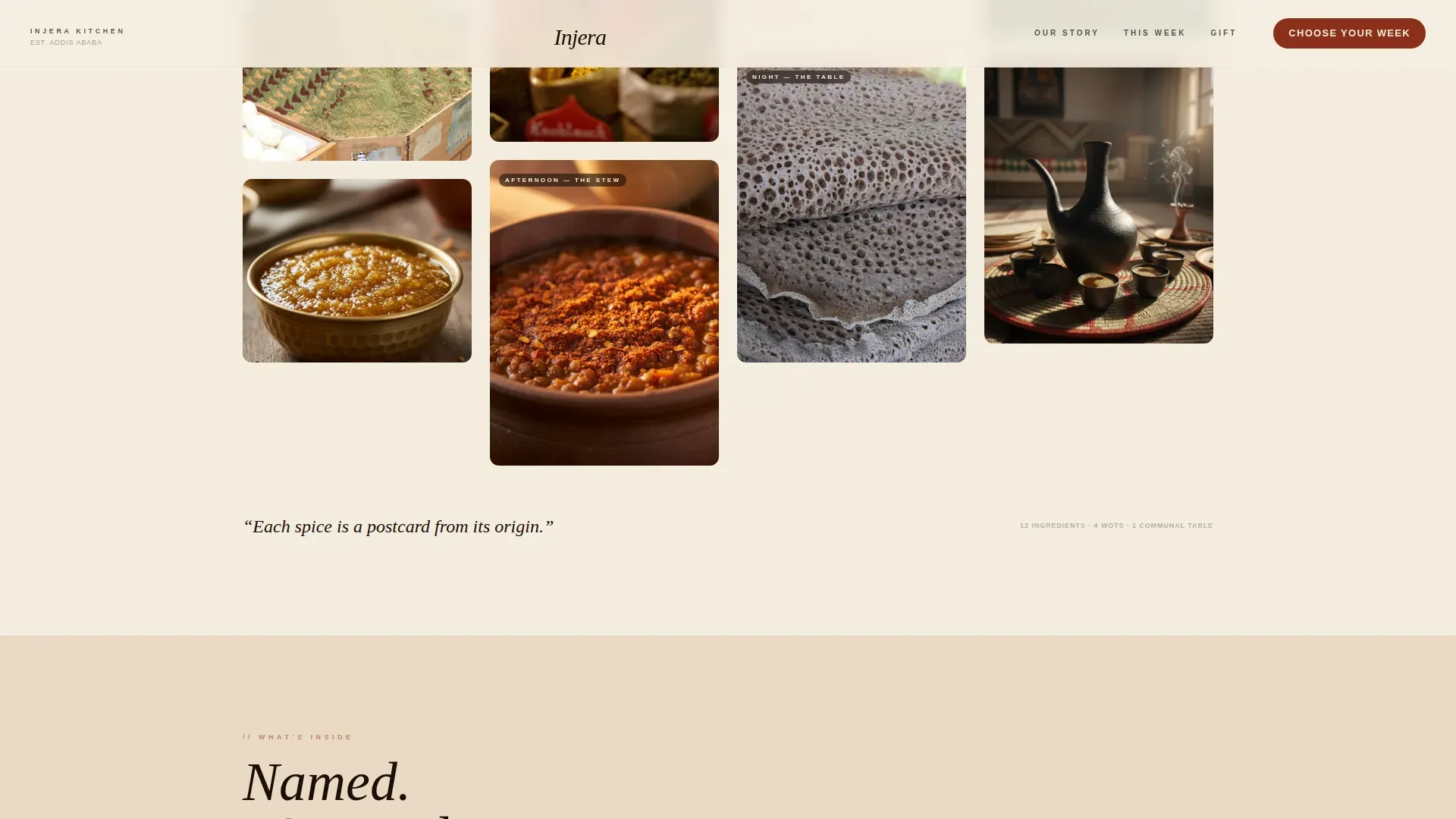 Ethiopian Meal Kit Delivery Landing Page Template