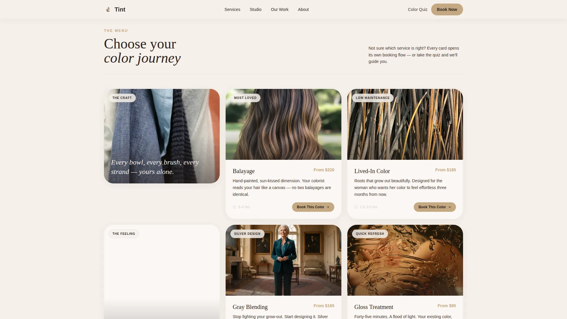 Salon & Hair Studio Booking Website Template