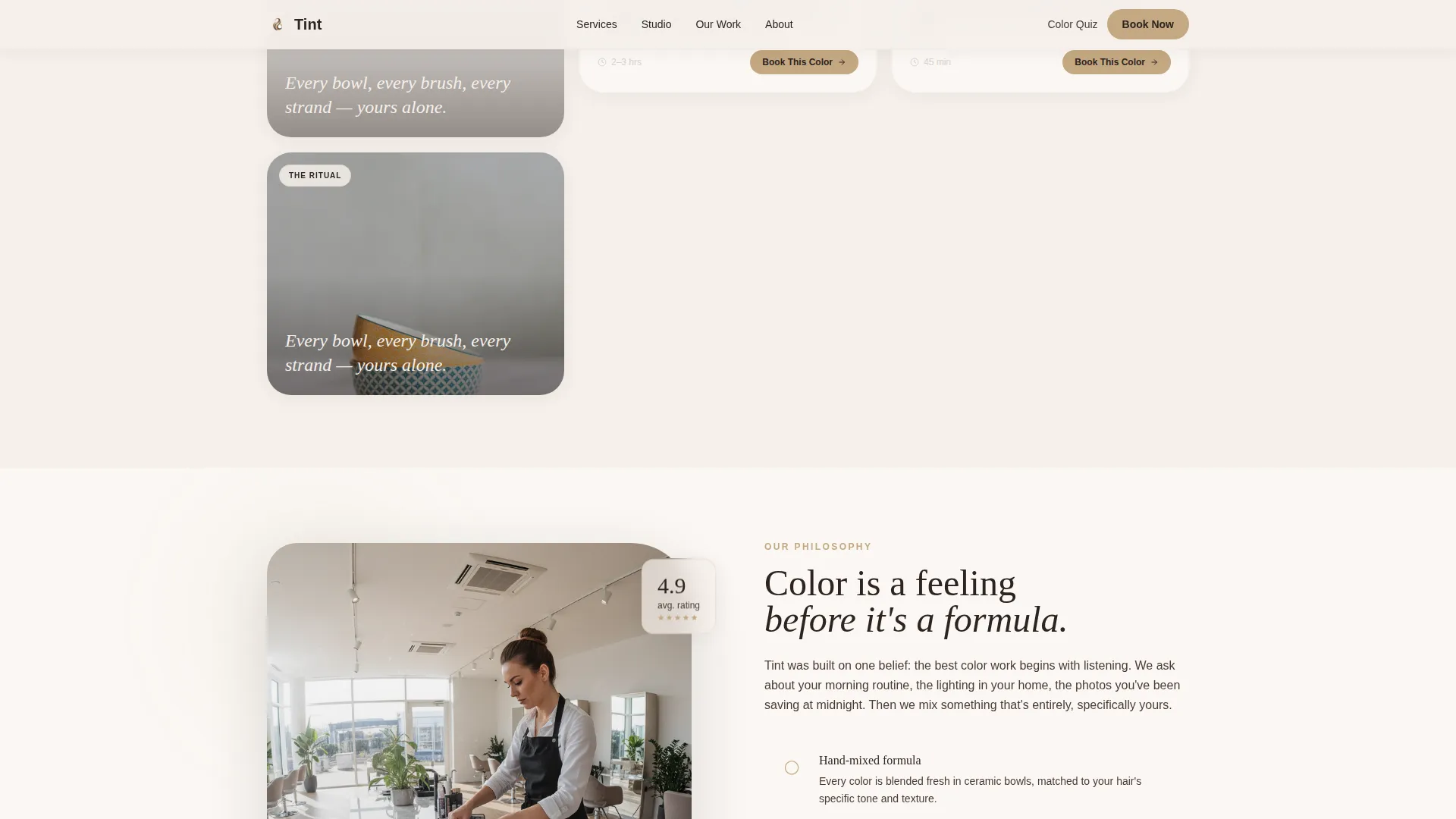 Salon & Hair Studio Booking Website Template