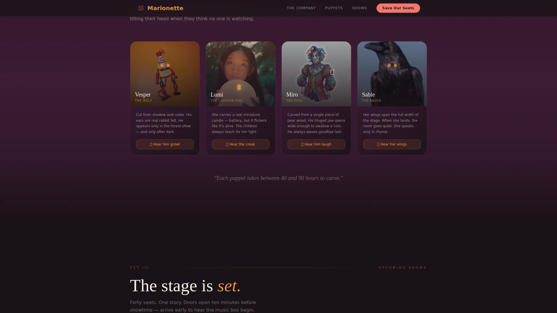 Theater & Performing Arts Booking Website Template
