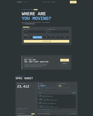 Moving Service Digital Presence Pricing Website Template
