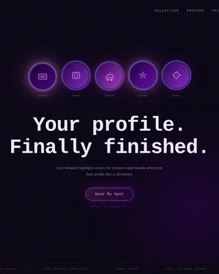 Instagram Content Pre-Launch Website Template