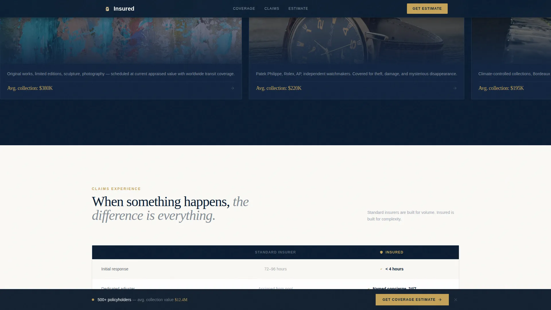 High Net Worth Individual Insurance Privacy Policy Website Template