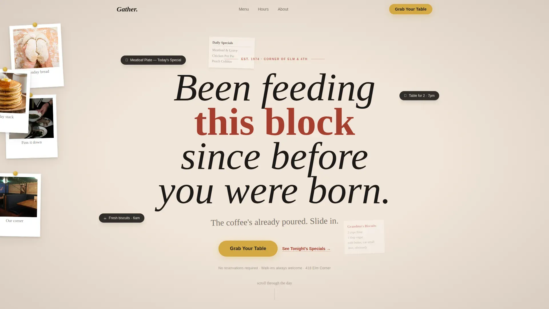 Restaurant & Dining Specialist Professional Website Template