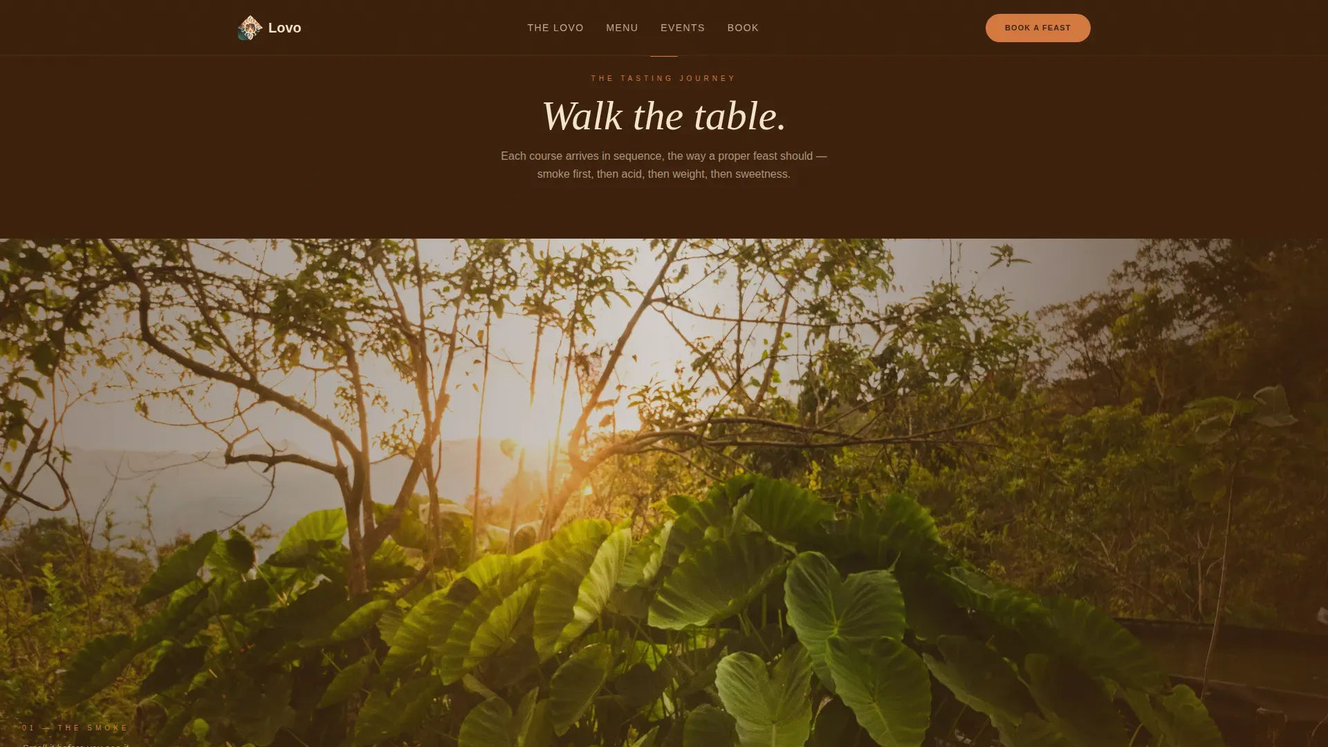 Fijian Cuisine Booking Website Template