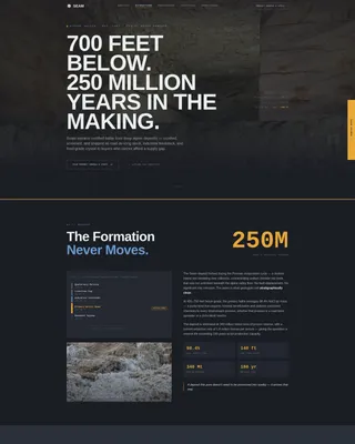 Salt Mining Landing Page Template | Engineering Blueprint