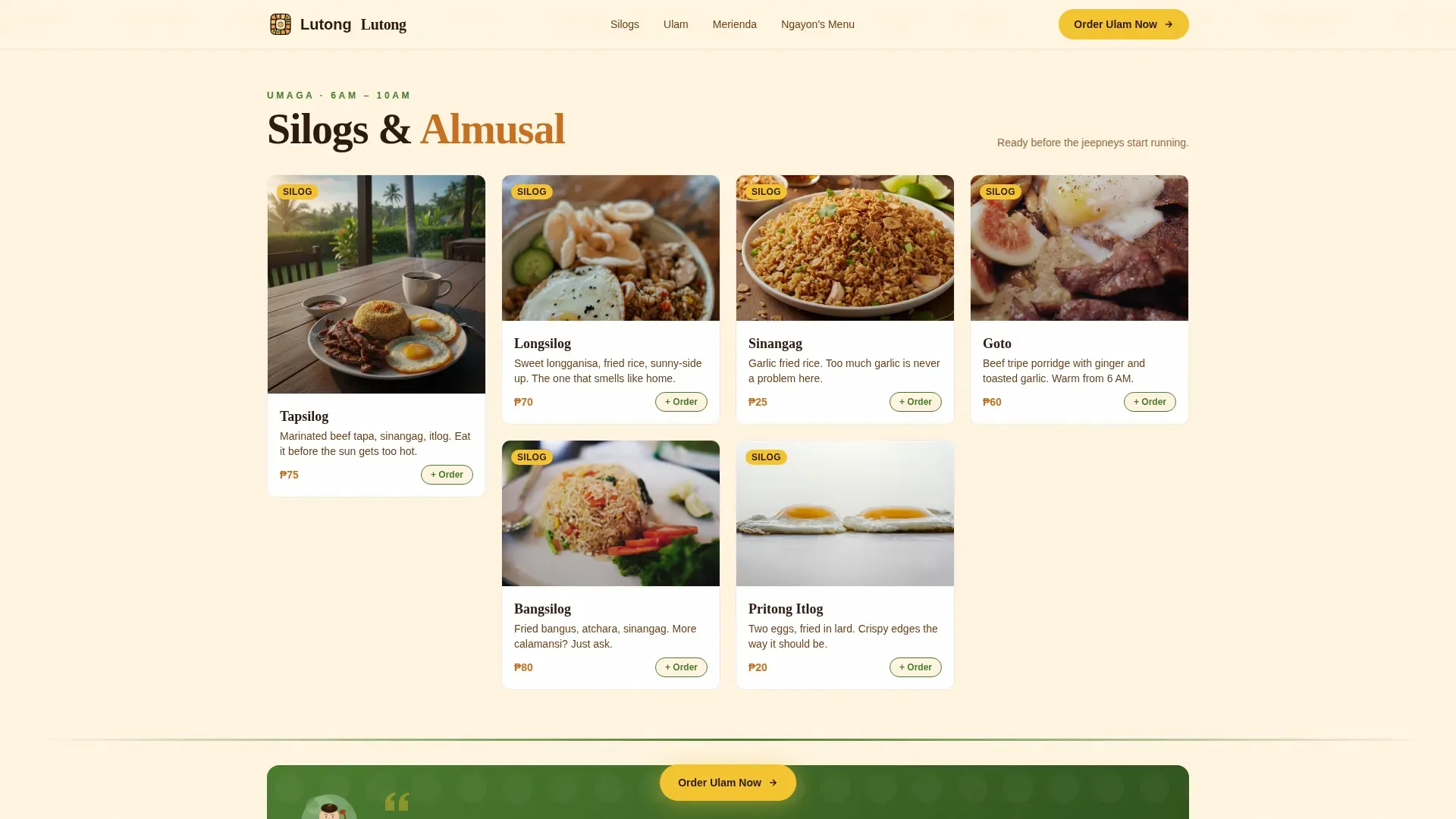 Southeast Asian Cuisine & Dining Professional Website Template