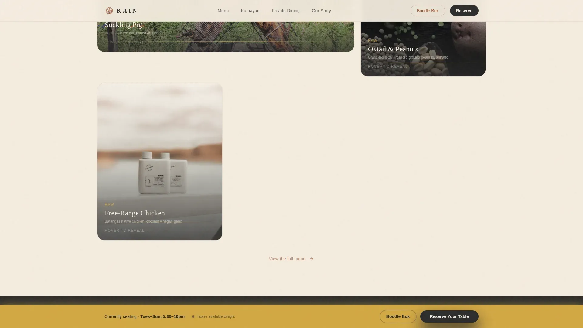Certified Regional & Ethnic Restaurant Appointment Booking Website Template