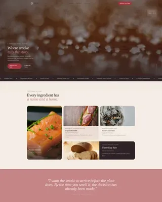 Warm Artisan Finnish Restaurant Landing Page Template