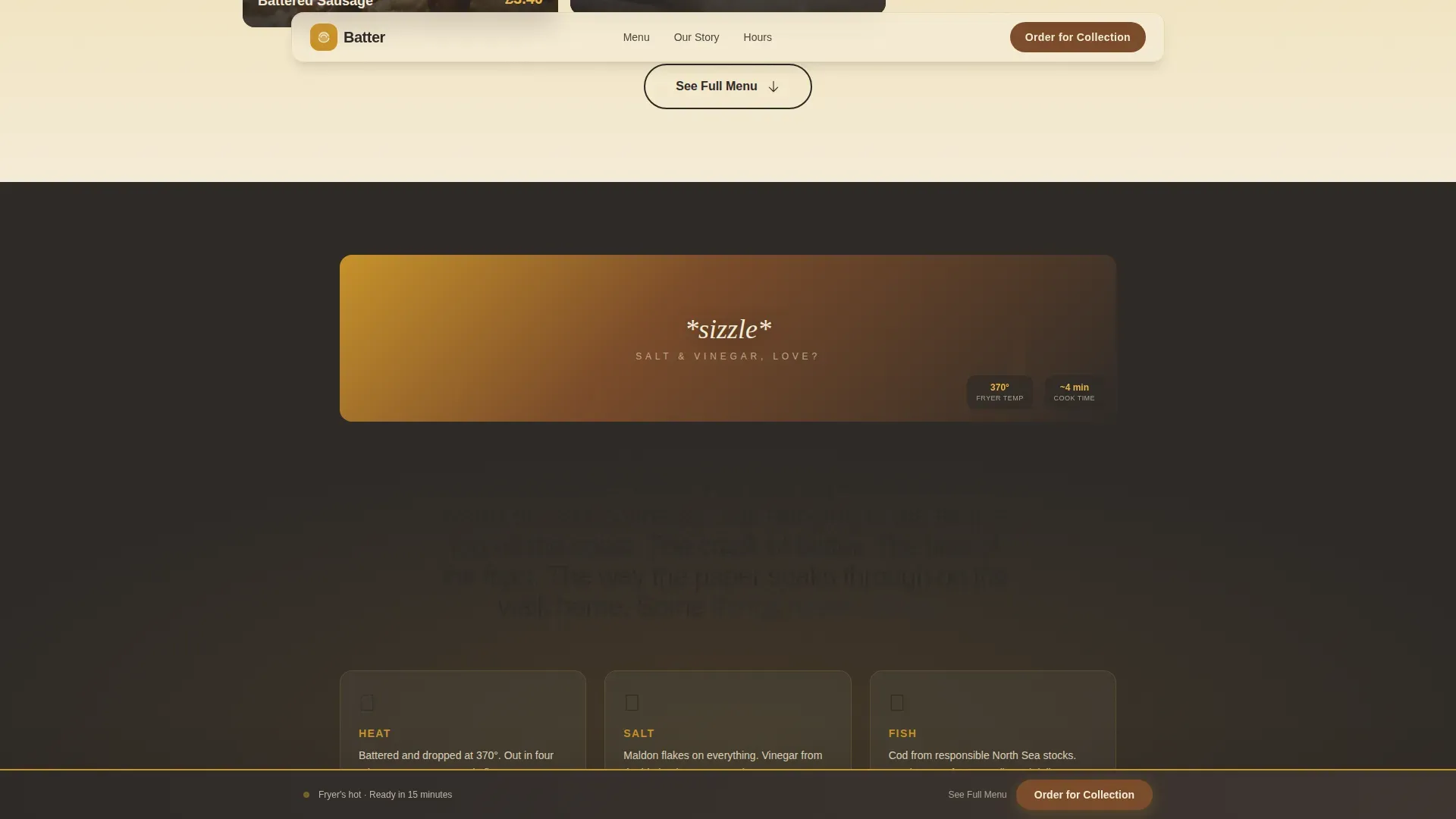 Regional & Specialty Restaurant Specialist Professional Website Template