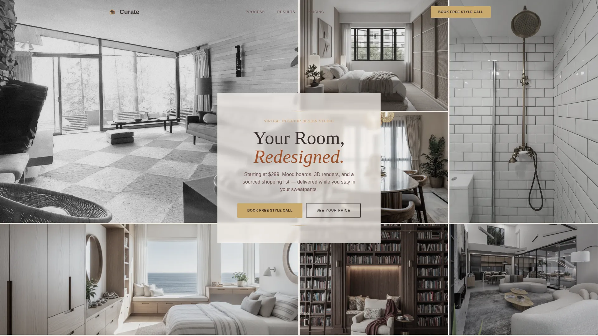 Interior Design Studio Booking Website Template
