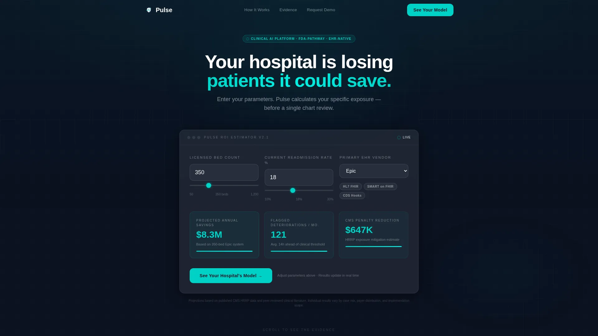 HealthTech Startup Cost Calculator Website Template