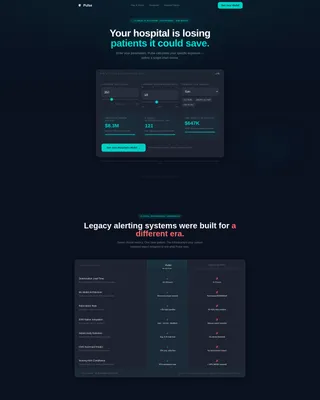 HealthTech Startup Cost Calculator Website Template