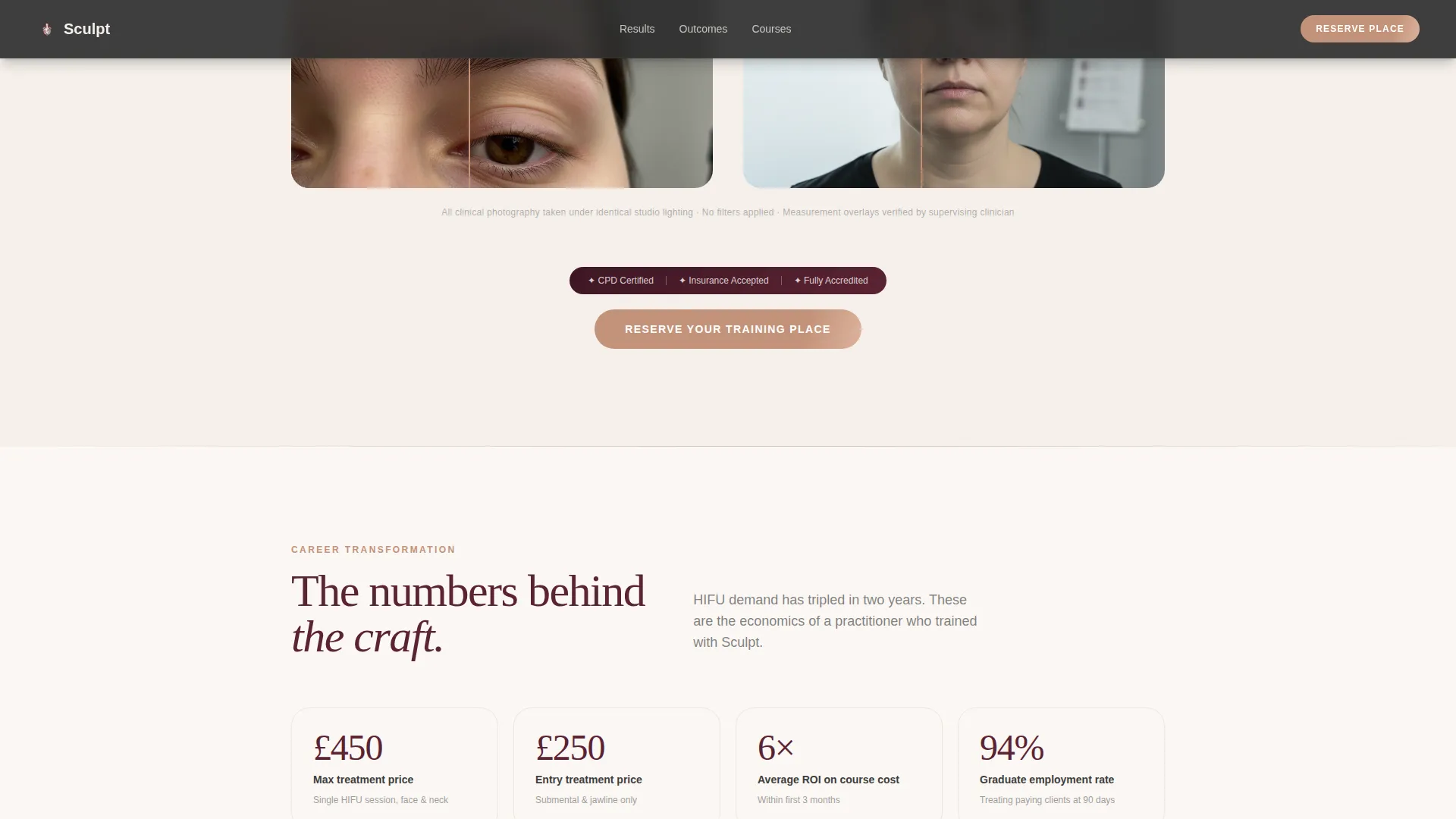 Specialty Beauty Treatments Careers Website Template