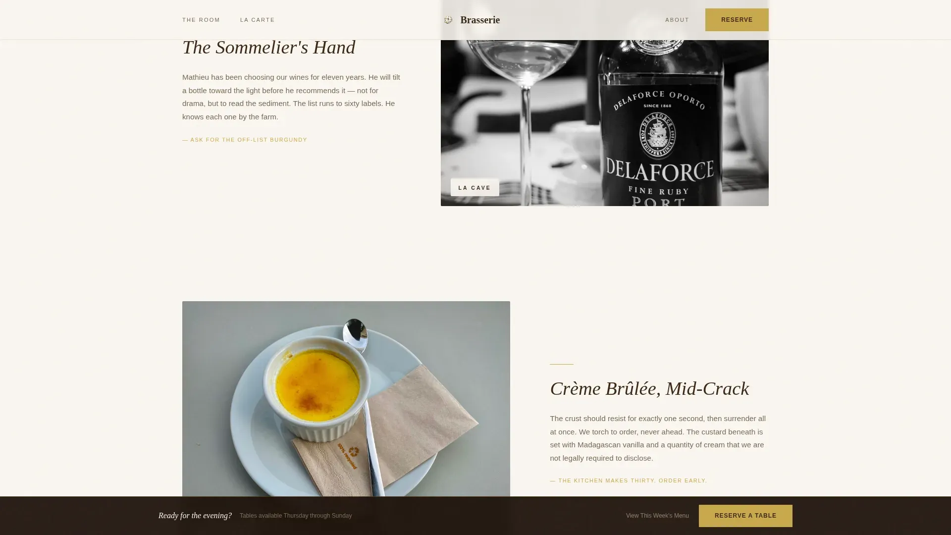 European Specialty Dining Booking Website Template