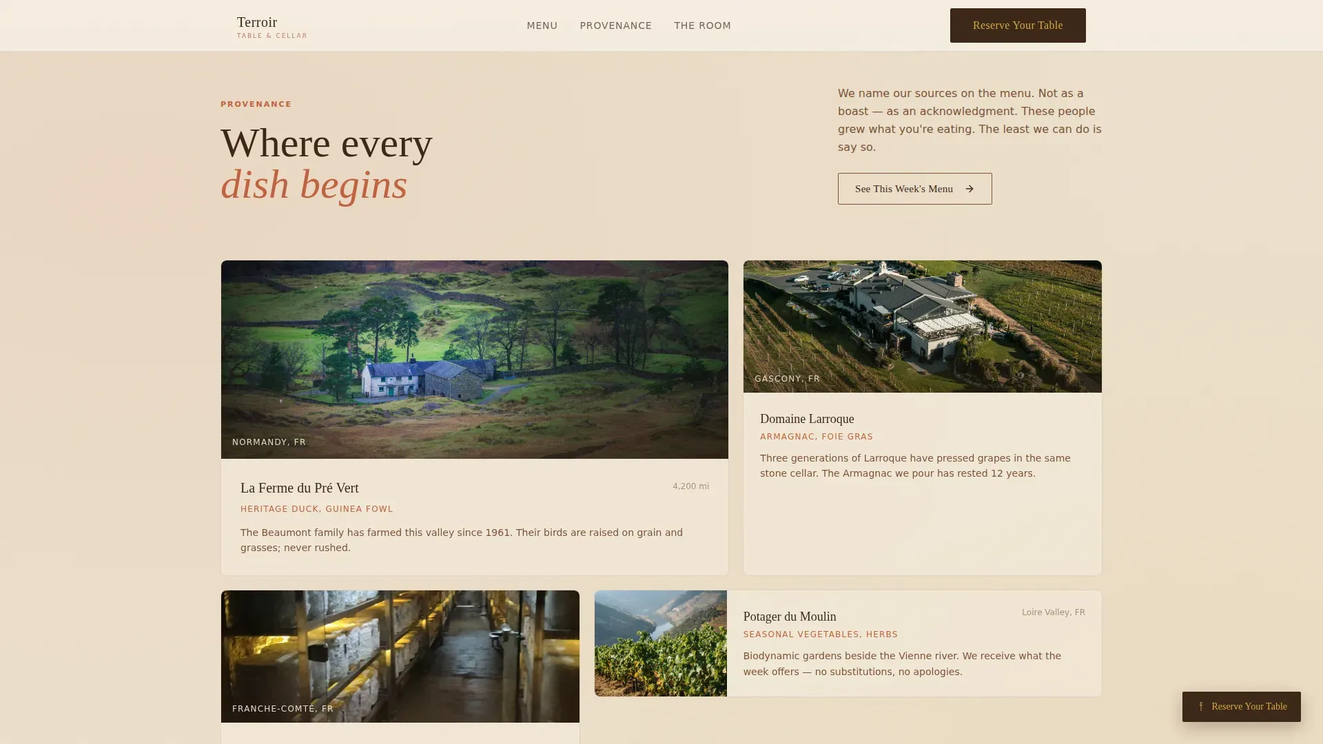 French Dining Professional Website Template