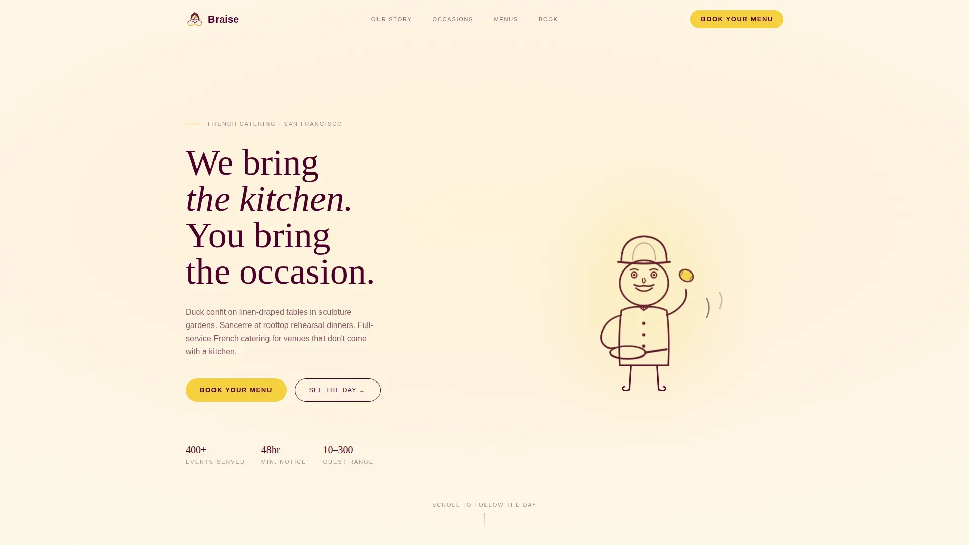 French Dining Booking Website Template