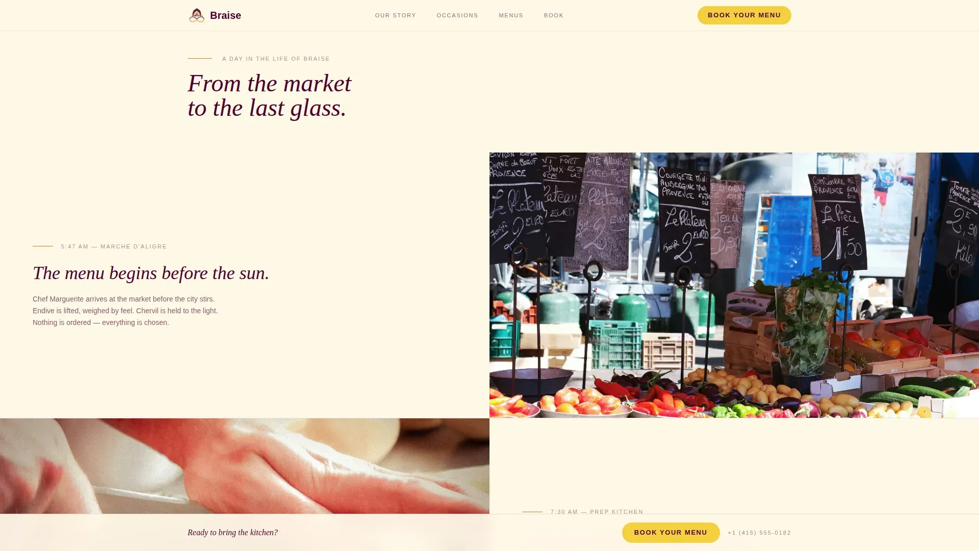 French Dining Booking Website Template