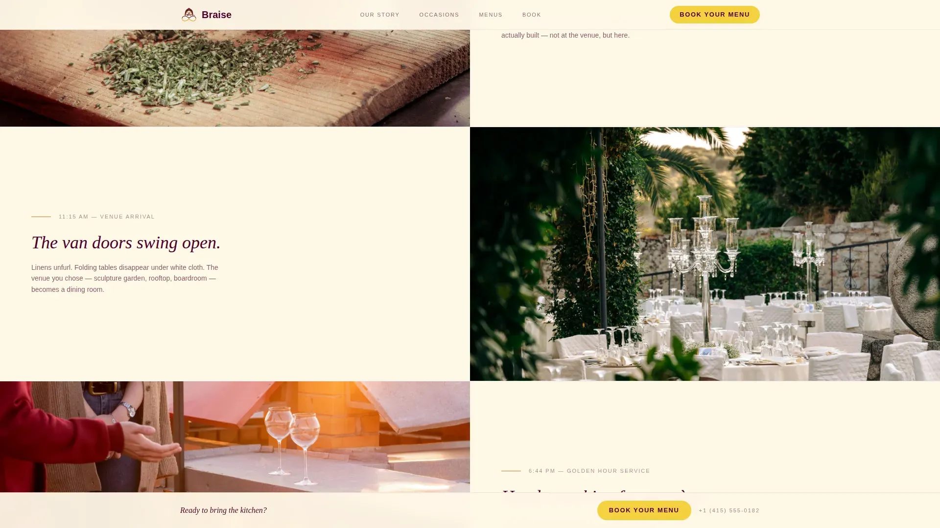French Dining Booking Website Template