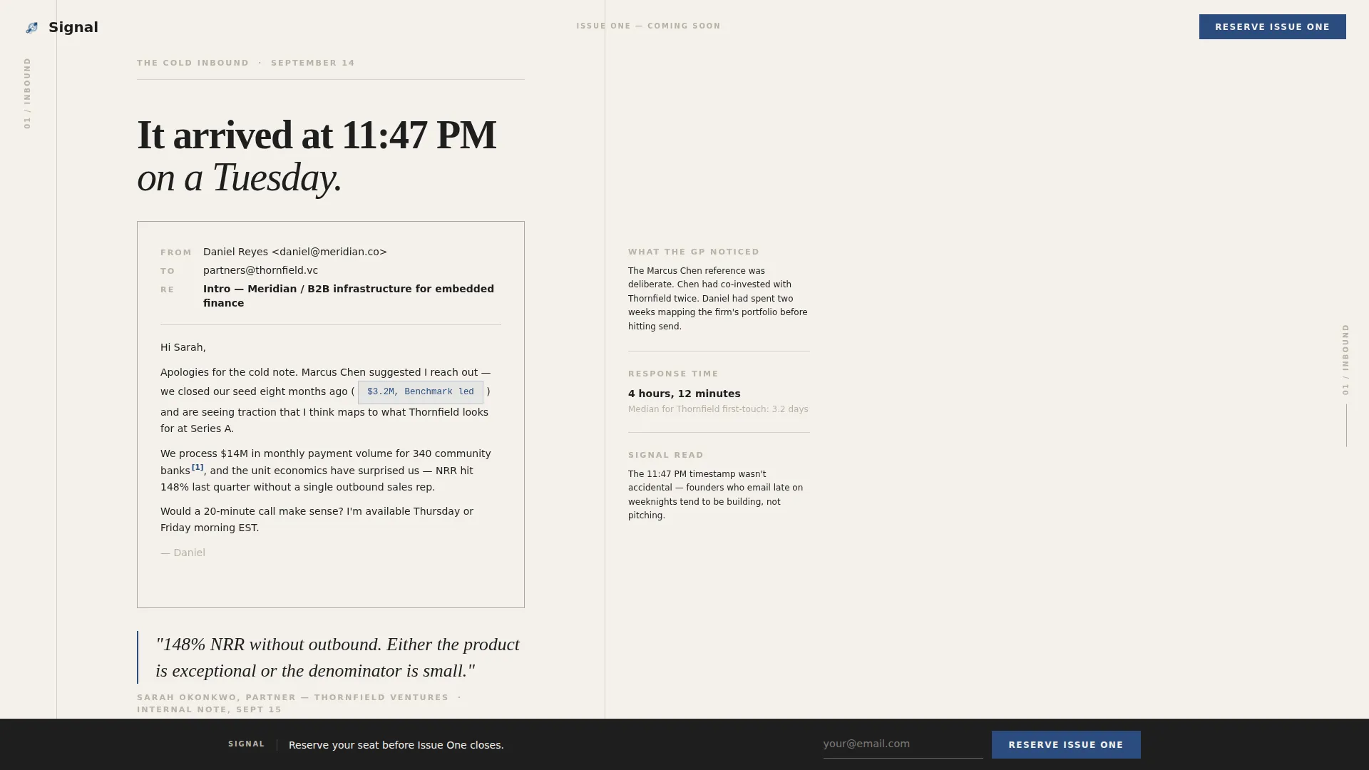 Venture Capital Newsletter Pre-Launch Website Template
