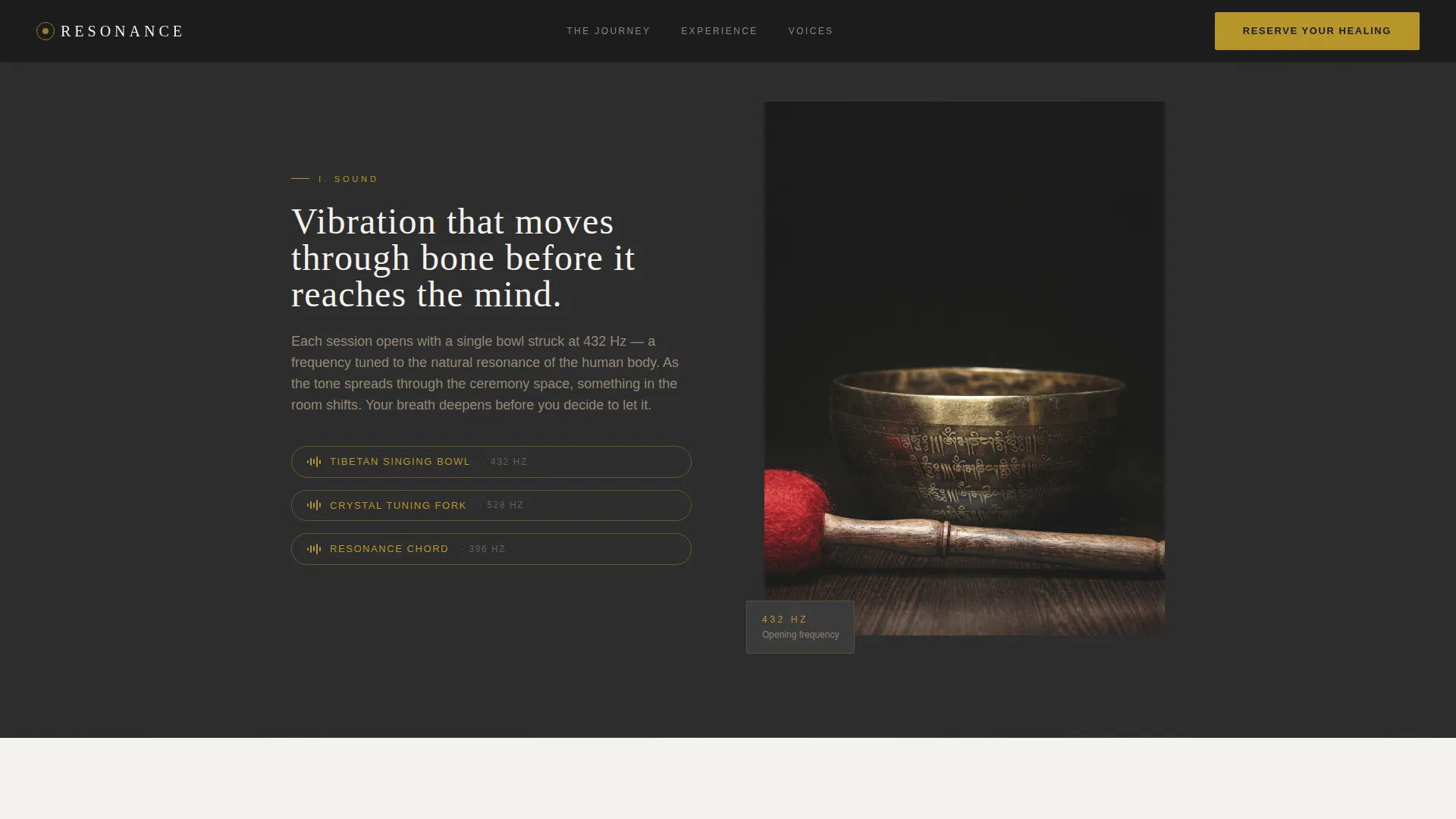Wellness Modalities Booking Website Template