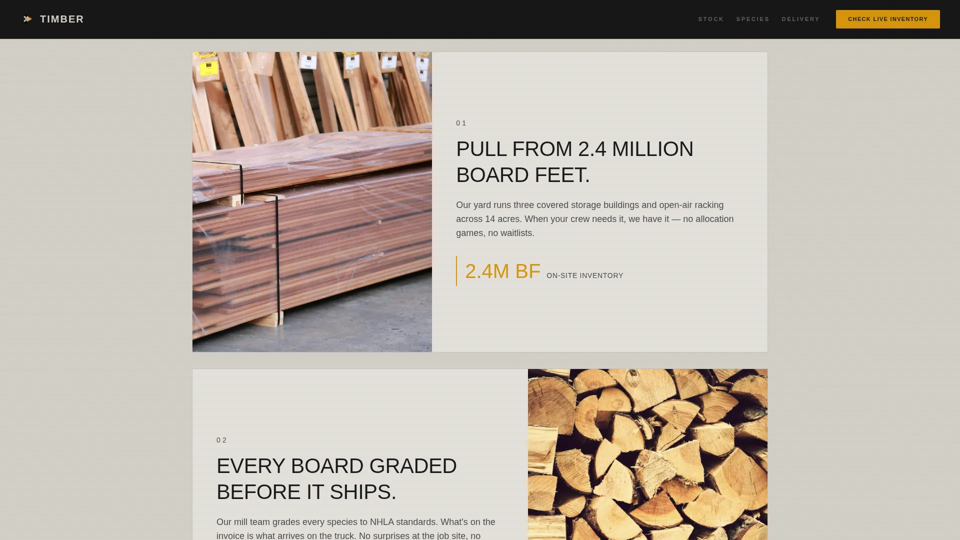 Wood Products & Professional Website Template