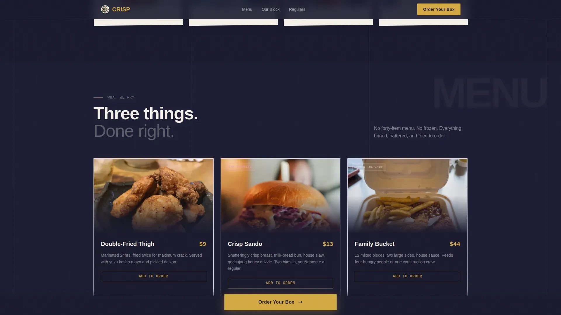 Quick Service & Takeaway Professional Website Template